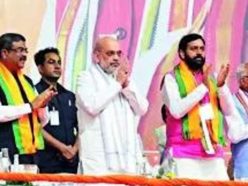 BJP set to contest Haryana polls on its own, declares Shah | India News - Times of India