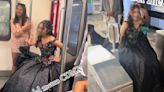 Quinceañera es salvada por el Metro CDMX tras desgracia con su vestido y el auto que la llevaría