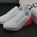 NIKE Air Max 270系列 后跟半掌氣墊慢跑鞋“白玫紅”AH8050-103