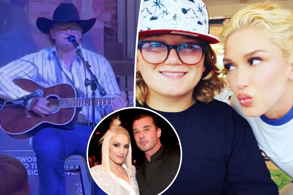 Watch Gwen Stefani and Gavin Rossdale’s son Zuma perform country music debut at Blake Shelton’s bar