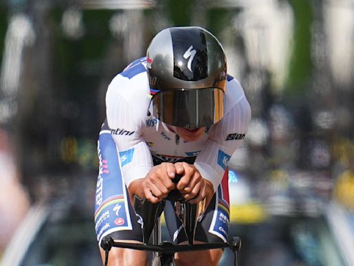 Evenepoel wins Tour de France time trial with vintage performance in Burgundy vineyards