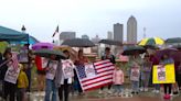 'Iowa is not Texas': Hundreds gather near Iowa statehouse to protest new immigration law