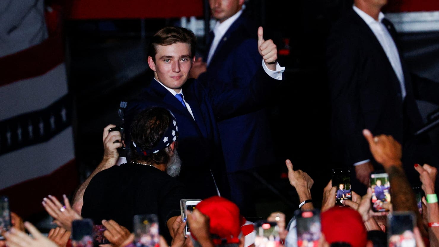 Barron Trump Gets Standing Ovation at Rally Appearance