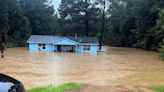 Torrential rains force closure of major highway in Louisville, Mississippi