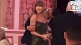 Travis Kelce can't keep his hands off Taylor Swift in sweet shoulder-kiss video from gala date night