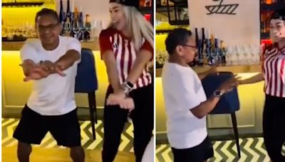 Mane Díaz encendió las redes sociales: celebró triunfo de Junior bailando con Day Vásquez el vallenato ‘El Secuestro’