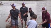 Palisades HS releases their 1,000 Razorback Suckerfish into the Colorado River