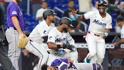 Rockies become first to team to trail in opening 29 games, waste 5-run lead in 7-6 loss to Marlins