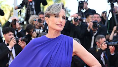 Andie MacDowell, 66, rocks natural grey hair as daughter wins big at Cannes