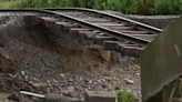 Repairs expected after washout leaves rail tracks in Kitchener suspended in midair