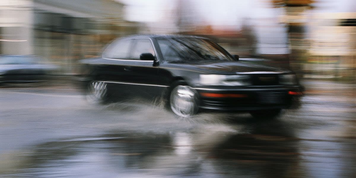 The 1 Thing You Should Never, Ever Do If Your Car Is Hydroplaning