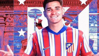 Julián Álvarez llegó a Madrid para firmar con el Atlético del "Cholo"