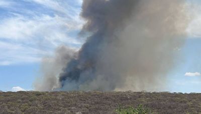 Incendio forestal pone en alerta a habitantes de Izúcar de Matamoros