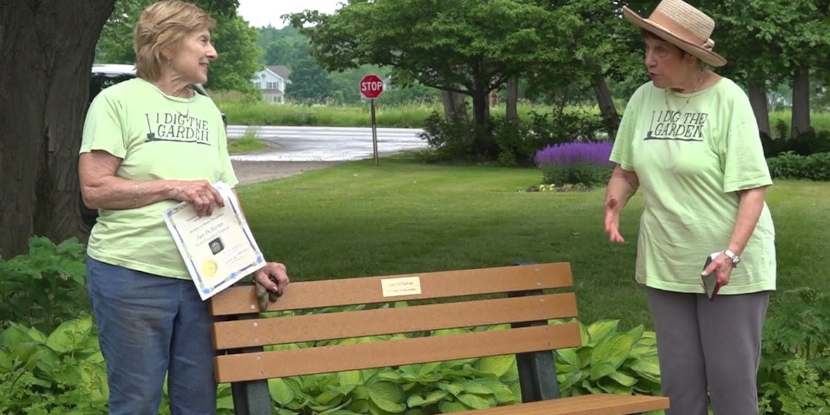 Burlington Garden Club honors founding member with bench