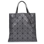 ISSEY MIYAKE 三宅一生BAOBAO  LUCENT MATTE 仿皮啞光霧面方格6x6透光手提包-灰色