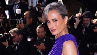 Andie MacDowell stole the show in purple at the Cannes closing ceremony