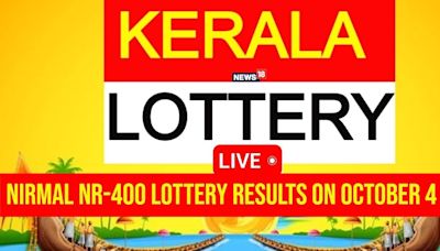 Kerala Lottery Result Today LIVE: Nirmal NR-400 WINNERS for October 4, 2024 (DECLARED); First Prize Rs 70 Lakh! - News18