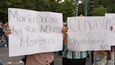 Morenistas protestan contra candidatura de Dolores del Río