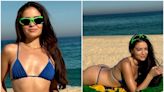 Ex-atriz mirim, Anna Rita Cerqueira completa 26 anos e celebra na praia