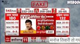 Fact-Check: ABP Survey Showing BJP MP Manoj Tiwari's Loss Is Altered