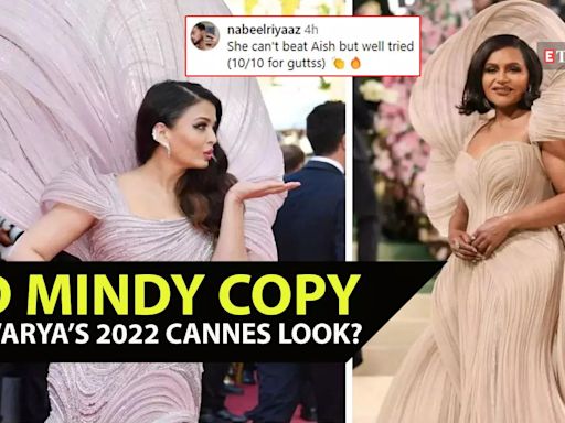 Mindy Kaling: Mindy Kaling's Met Gala ensemble draws comparisons to Aishwarya Rai's iconic Cannes look | Etimes - Times of India Videos