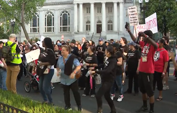 DC hotel workers march for better wages, better workload