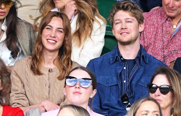 Joe Alwyn Smiles at Wimbledon Tennis Match Next to Alexa Chung and More Friends