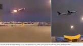 Avión aterriza de emergencia tras llamas en motor en Canadá