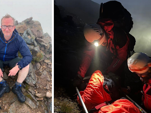 Hillwalker who plunged 100ft on Scots mountain saved after 'becoming human bouncy ball'