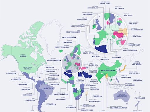 Mapped: Top destinations for cruises across the world in 2024