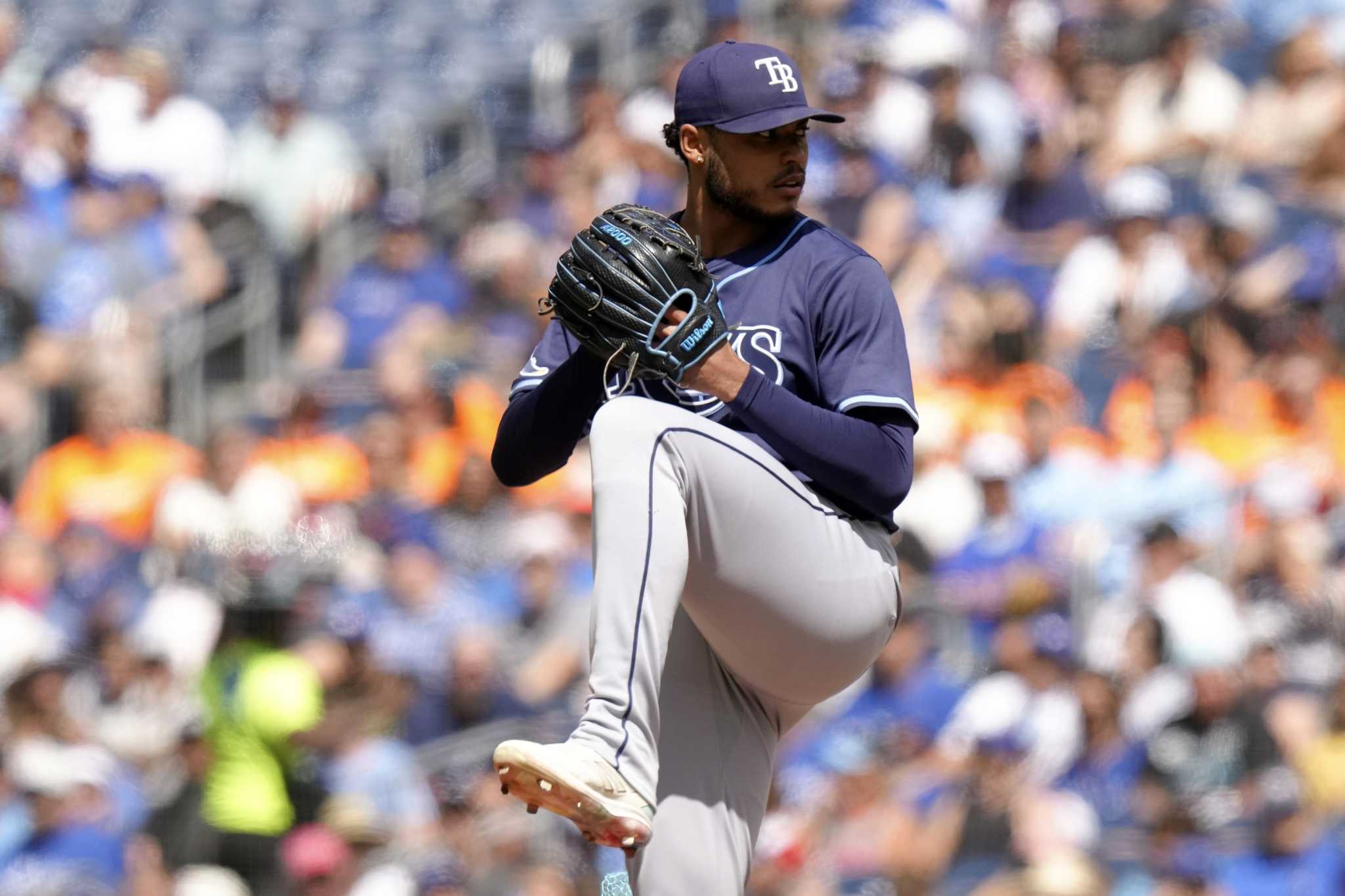 Bradley extends scoreless streak to 23 innings, Lowe hits upper-deck homer, Rays rout Blue Jays 13-0