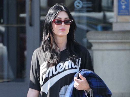 Megan Fox goes shopping in Public Enemy t-shirt and plaid pajama pants