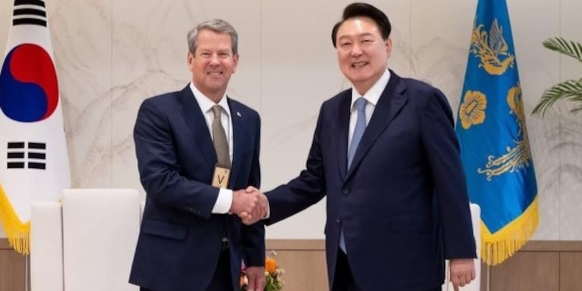 Ga. Gov. Kemp meets South Korean president during overseas trip