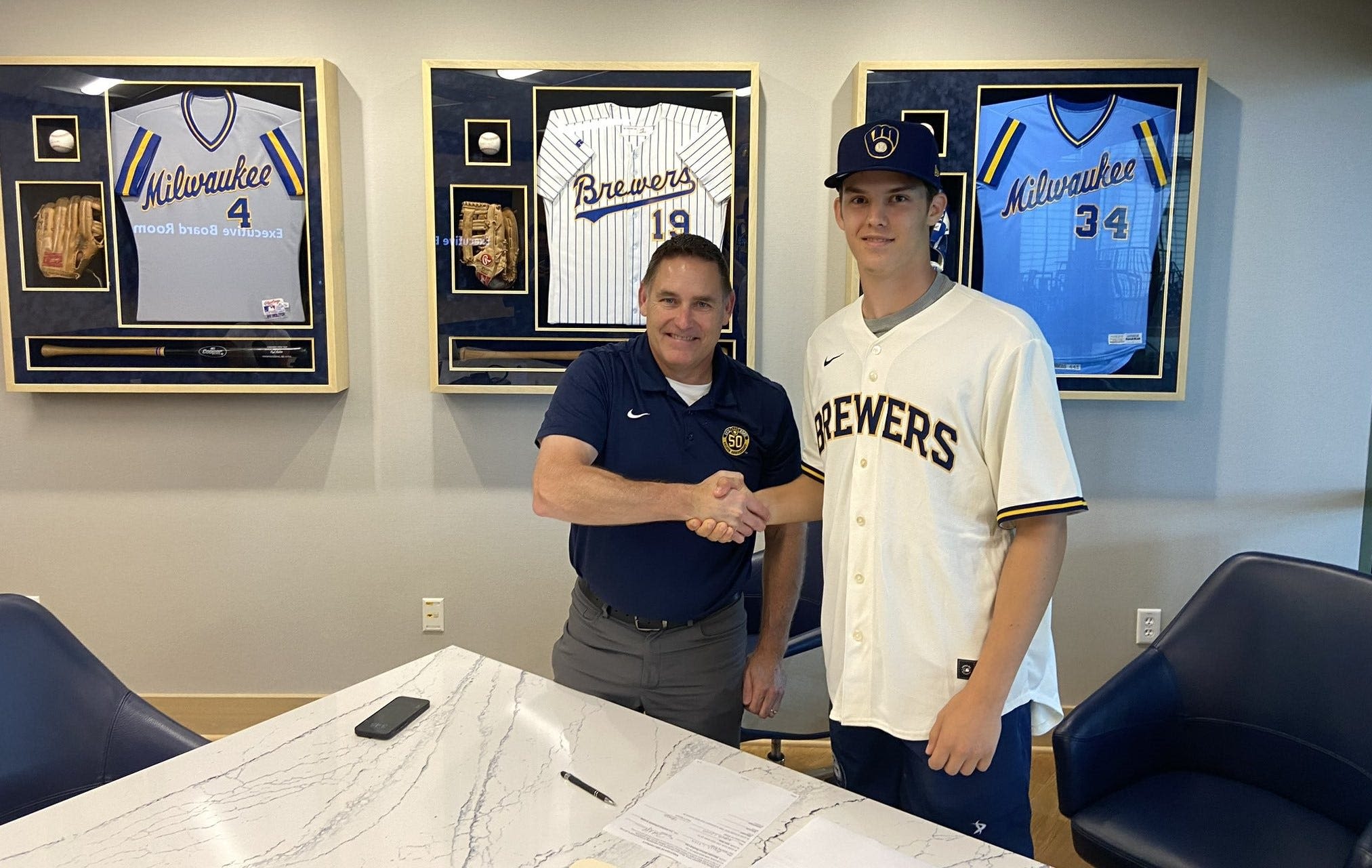 Fox Lane pitcher Tyler Renz signs with Milwaukee Brewers