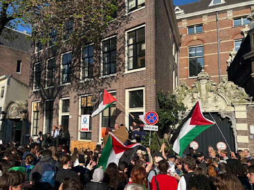 Police break up another protest by pro-Palestinian activists at the University of Amsterdam