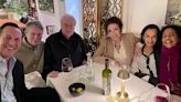 Joan Collins, 90, and her husband lunch with Michael Caine and pals