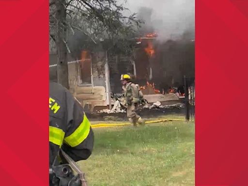 Winston-Salem house up in flames Sunday afternoon, firefighters say