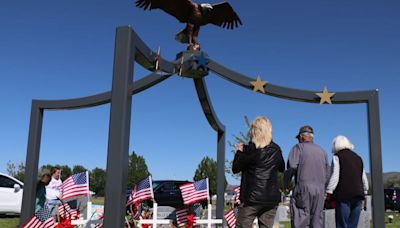 'Forever watching over': New sculpture at Tremonton cemetery honors Borgstrom brothers