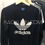 【高冠國際】Adidas Originals 愛迪達 三葉草 深藍 大學t 長袖 棉t 衛衣 AY7793