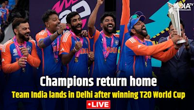 Team India, T20 World Cup 2024 champion returns home Live: Indian team lands in Delhi, boards bus to hotel