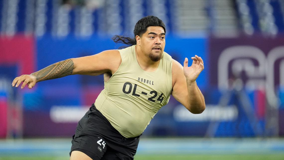 Saints select offensive tackle Taliese Fuaga 14th overall in 2024 NFL Draft