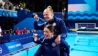 Synchronized divers Sarah Bacon and Kassidy Cook serve up first U.S. medals