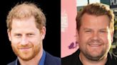 James Corden talks friendship with 'brave' Prince Harry after kids have play date