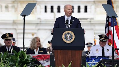 Biden highlights police funding, gun control efforts at National Peace Officers’ Memorial Service