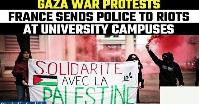 Pro-Palestine Protests: France deploys riot police, cuts funding to quell campus protests| Oneindia