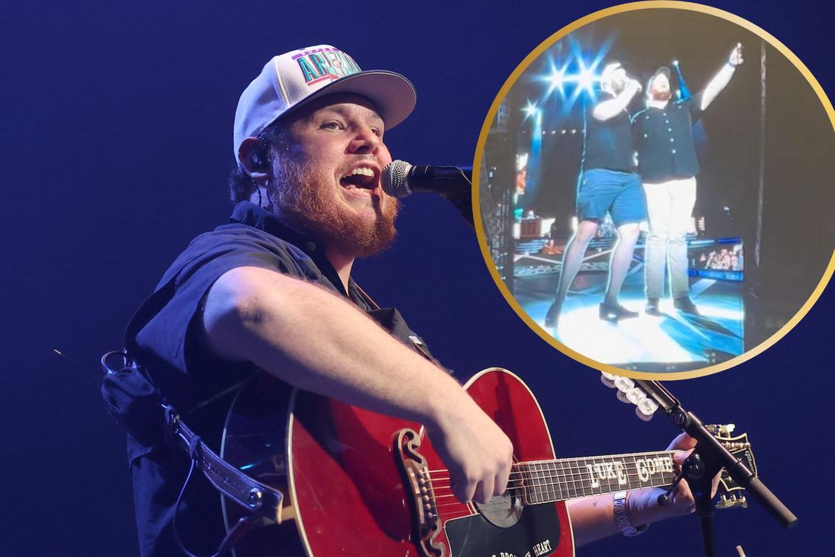WATCH: Luke Combs' Fantasy Football League Losers Join Him Onstage