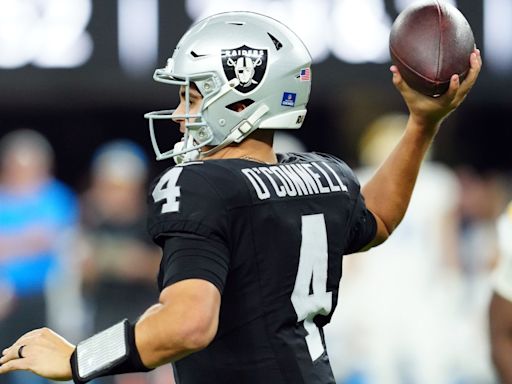 Report: Aidan O'Connell has "slight edge" as QB1 in Raiders training camp