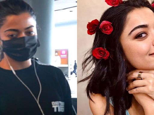 WATCH: Rashmika Mandanna nails all-black airport look; returns to Hyderabad after attending Anant-Radhika's wedding
