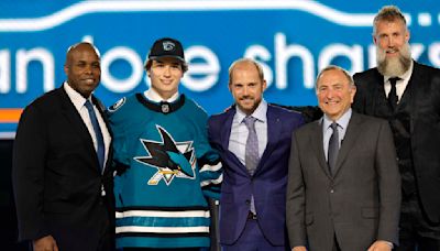 Top overall pick Macklin Celebrini debuts at Sharks development camp; his NHL decision ‘coming up’