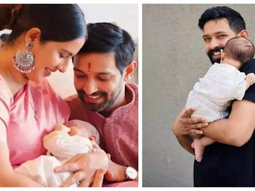 Sheetal Thakur drops adorable photo of Vikrant Massey and son Vardaan as they celebrate first Father's Day | - Times of India